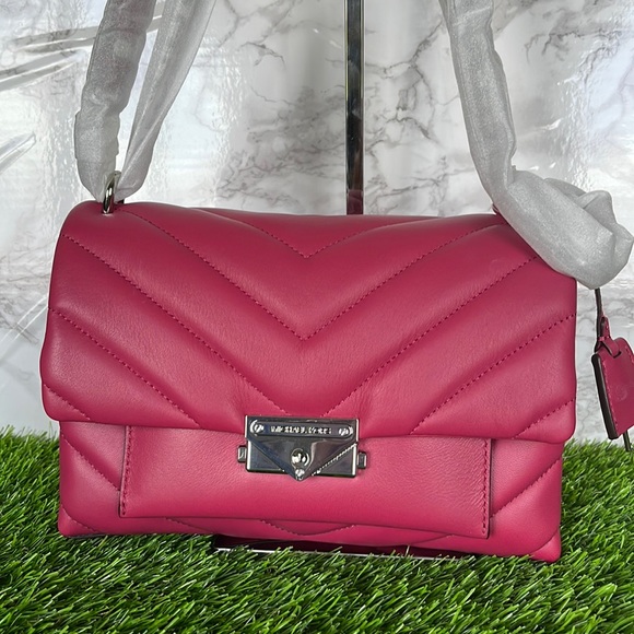 Original $378 Michael Kors Cece Medium Quilted Leather Convertible Shoulder Bag - Picture 2 of 14